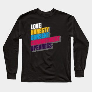 Polyamorous Slogan Long Sleeve T-Shirt